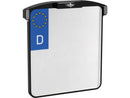 All-In-One Micro License Plate Base Plate 3 in 1 & License Plate Light German 200x180mm Black Anodized