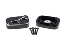 Custom Front Brake & Clutch Master Cylinder Cover Set Black Cut Brake Side Clutch Side