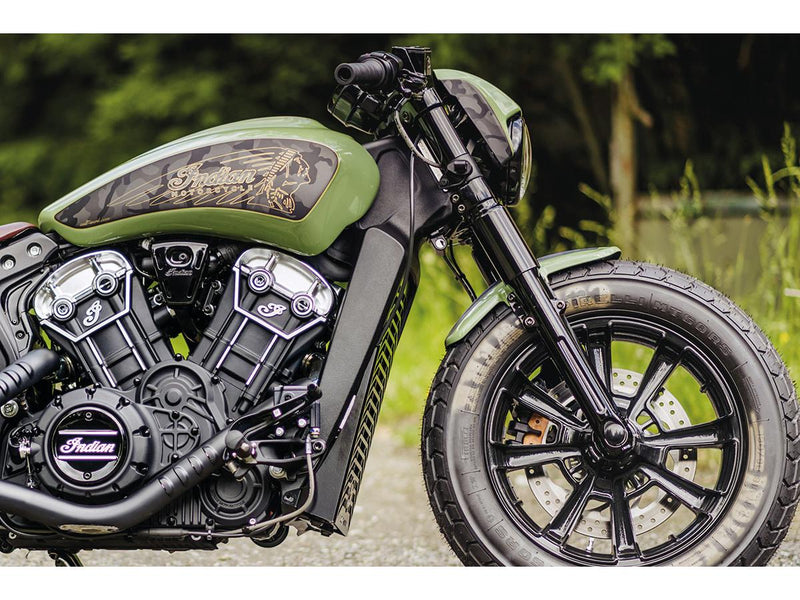 Old School Front Fender Gloss Black For 15-23 Scout