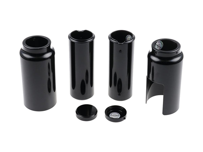 Fork Cover Kit Long Version 6 Pieces Aluminium Black