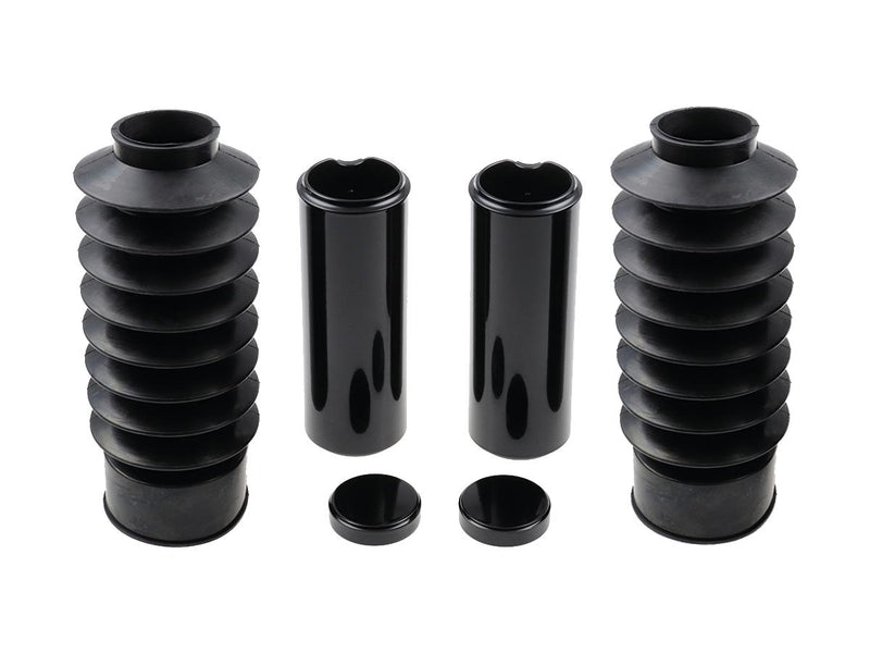 Fork Cover Kit Long Version 6 Pieces Fork Boots Black With CW-Logo