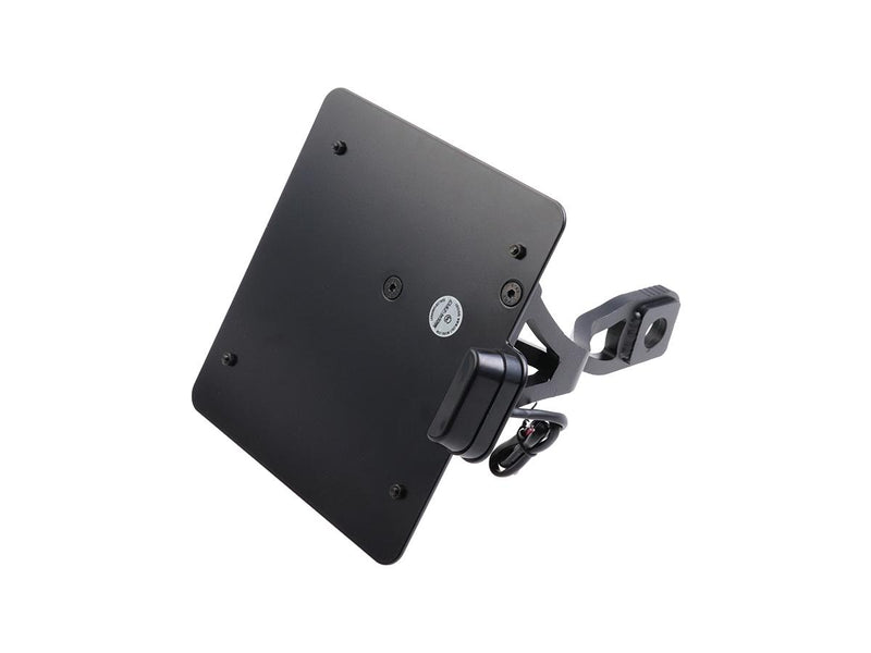 Sidemount License Plate Bracket Kit Black Powder Coated Germany 180 x 200mm For 15-23 Scout