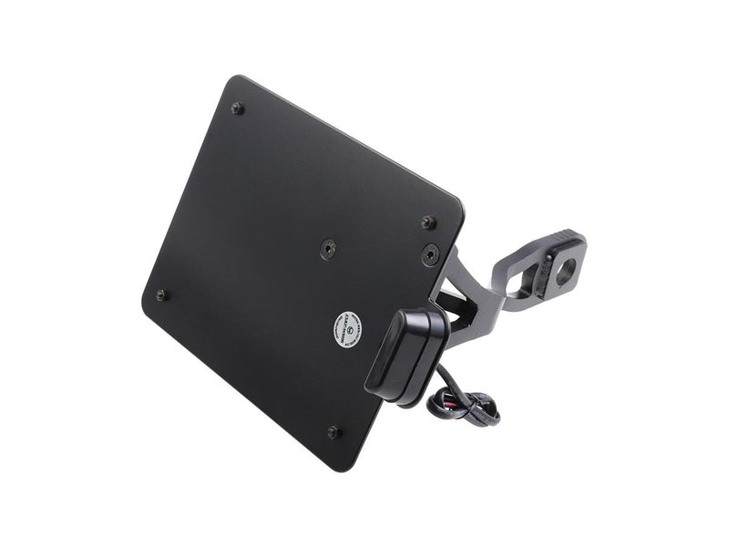 Sidemount License Plate Bracket Kit Black Powder Coated Austria 210 x 170mm For 15-23 Scout