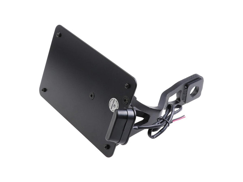 Sidemount License Plate Bracket Kit Black Powder Coated France 210 x 130mm For 15-23 Scout