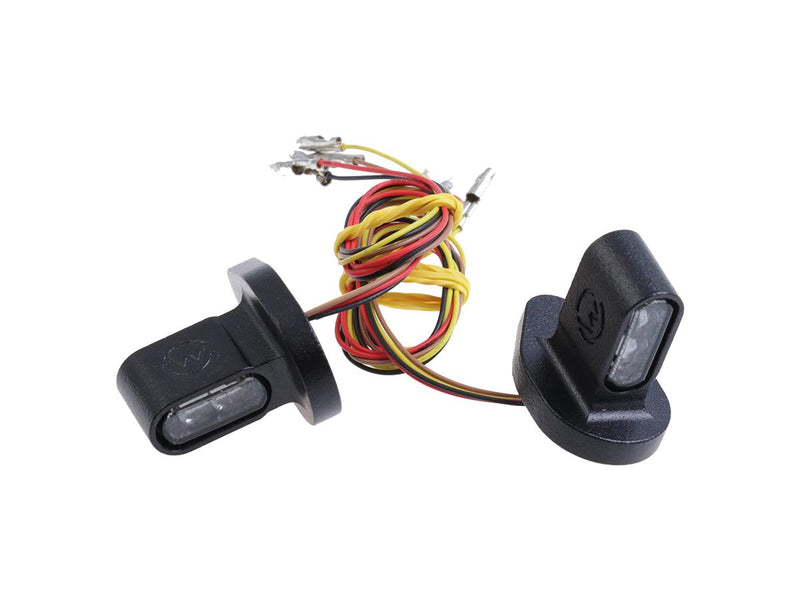 Indian Scout Shorty Rear Turn Signal / Taillight / Brake Light With Bracket Set Black Smoke LED