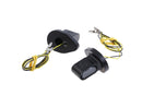 Indian Scout Shorty Front Turn Signal With Bracket Set Black Smoke LED