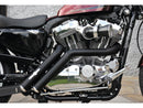 Firestarter Exhaust System Without Heat Shield Polished Smooth End Cap Black 2.5" For 04-16 Sportster