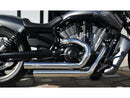 Top Chopp Staggered Exhaust System Without Heat Shield Polished Smooth End Cap Polished 2.5" For 02-16 V-Rod