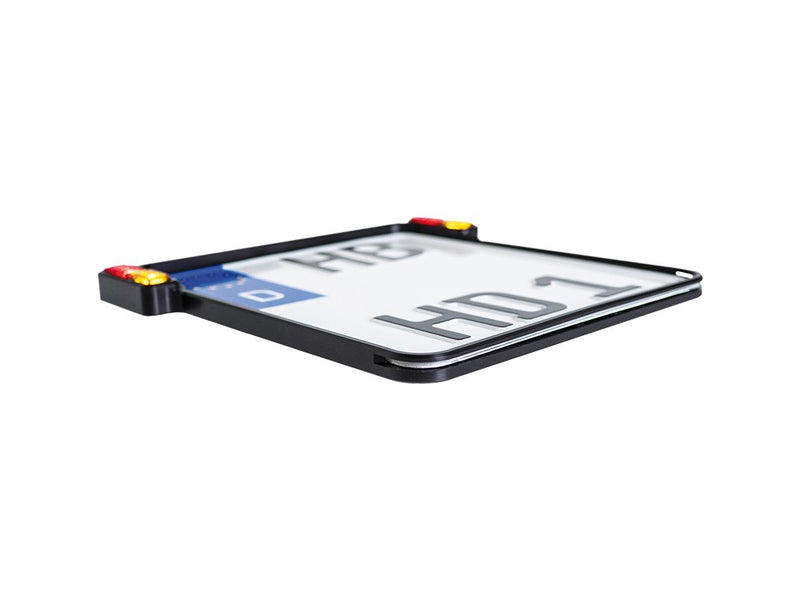 Multifit All-in-One Plate 2.0 With License Plate Light 3in1 LED Sgnals Black France