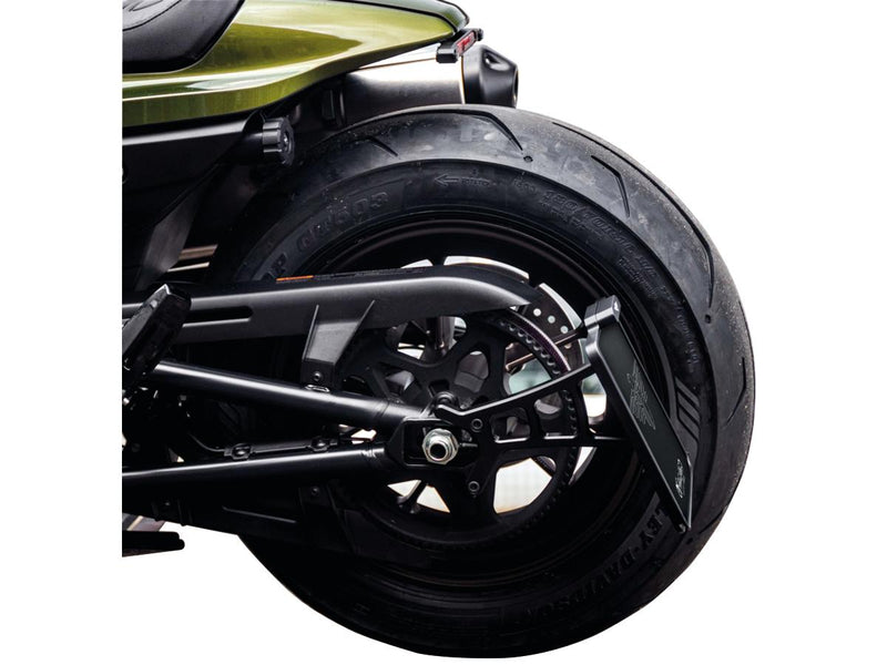 Side Mount License Plate Kit Italy Specification 177x177mm Black Anodized For 21-23 Sportster S RH1250S