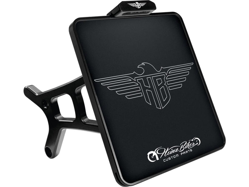 Side Mount License Plate Kit Italy Specification 177x177mm Black Anodized For 21-23 Sportster S RH1250S