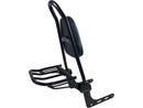 Tall Rigid Sissy Bar Luggage Rack Gloss Black Powder Coated