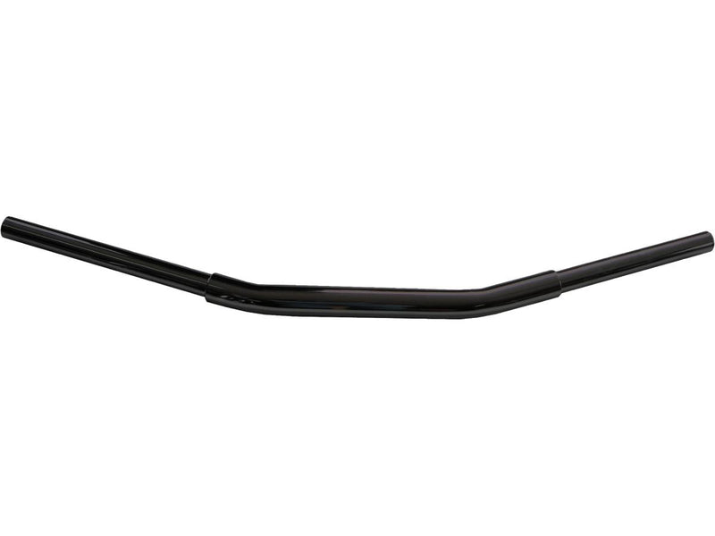 Drag Bar Handlebar 3-Hole Black Powder Coated Throttle By Wire Throttle Cables - 1 Inch