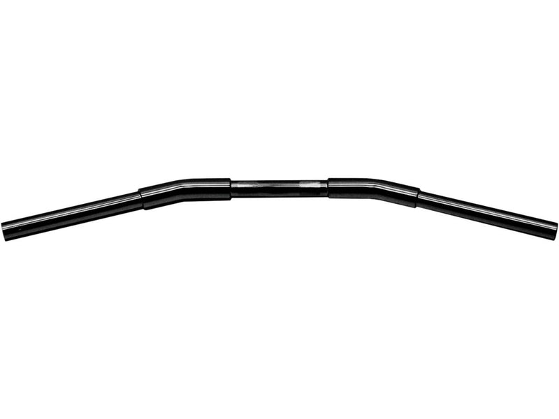 Drag Bar Handlebar 3-Hole Black Powder Coated Throttle By Wire Throttle Cables - 1 Inch