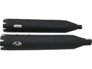 Double Slip-On Muffler Set Endcap Revolver Black Ceramic Coated For 21-24 Touring