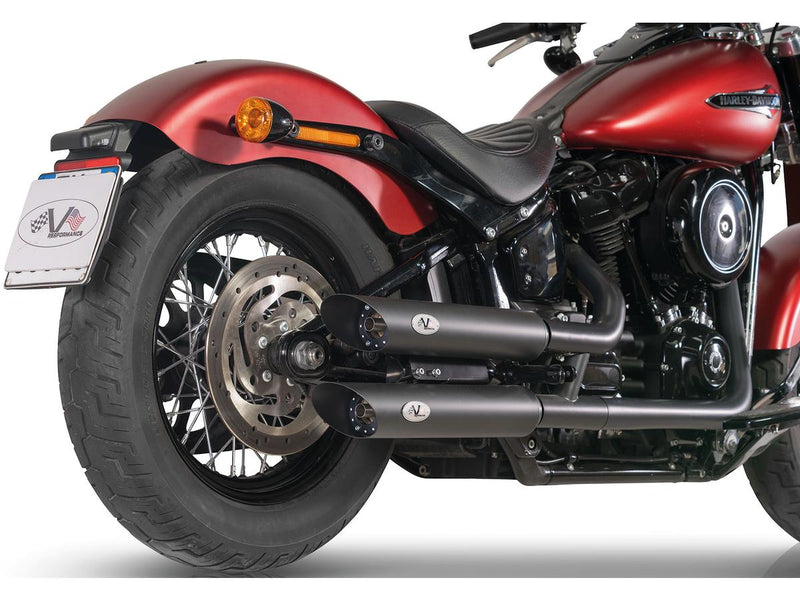 Double Slip-On Muffler Set Endcap Style Slash Cut Chrome For 21-23 FXLRS