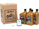 Synthetic Performance MTP 4 Qt SAE20W50 Oil Change Kit Chrome Oil Filter For 99-17 Dyna