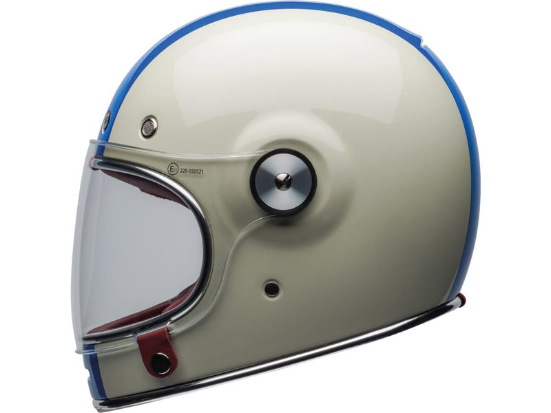 Bullitt Retro Full Face Helmet White / Command Oxblood