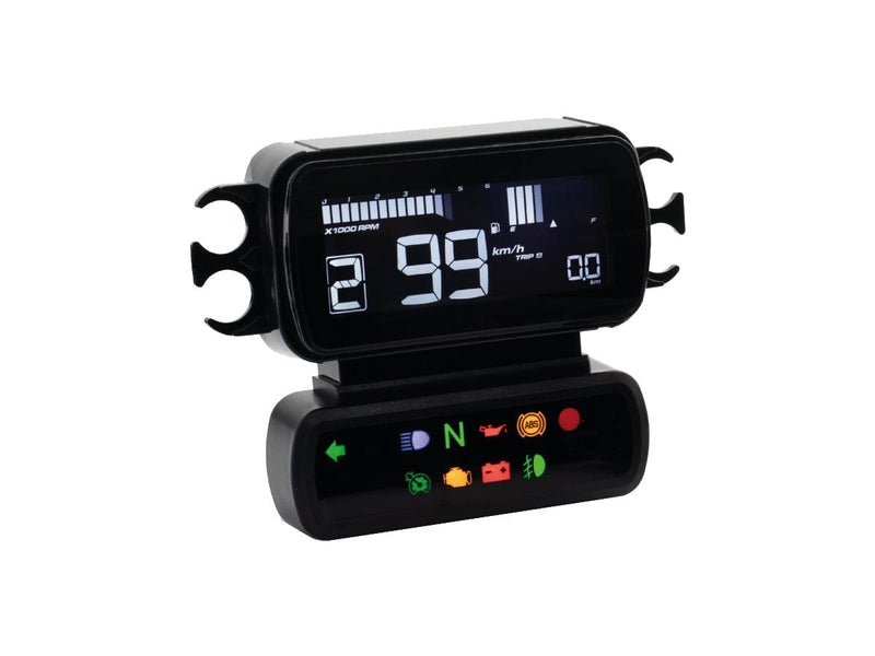 D2 Multifuncton Speedometer & Tachometer Black