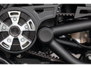 Smooth Swing Arm Axle Cover Without Ricks Logo Smooth Design Black Satin
