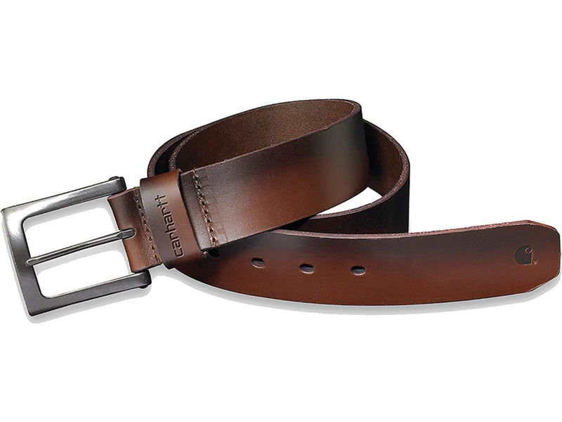Burnished Leather Box Buckle Belt Carhartt Brown