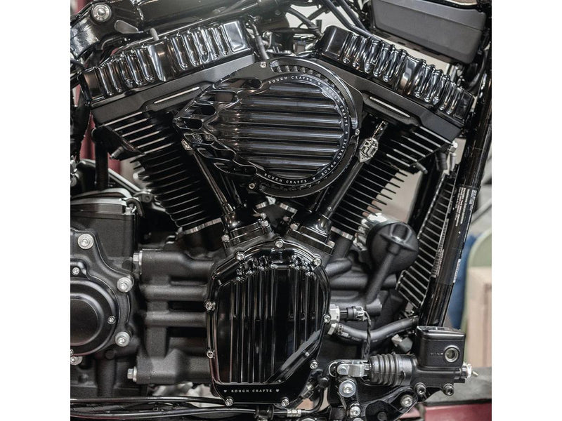 Finned Air Cleaner Black Anodized For 08-16 Touring