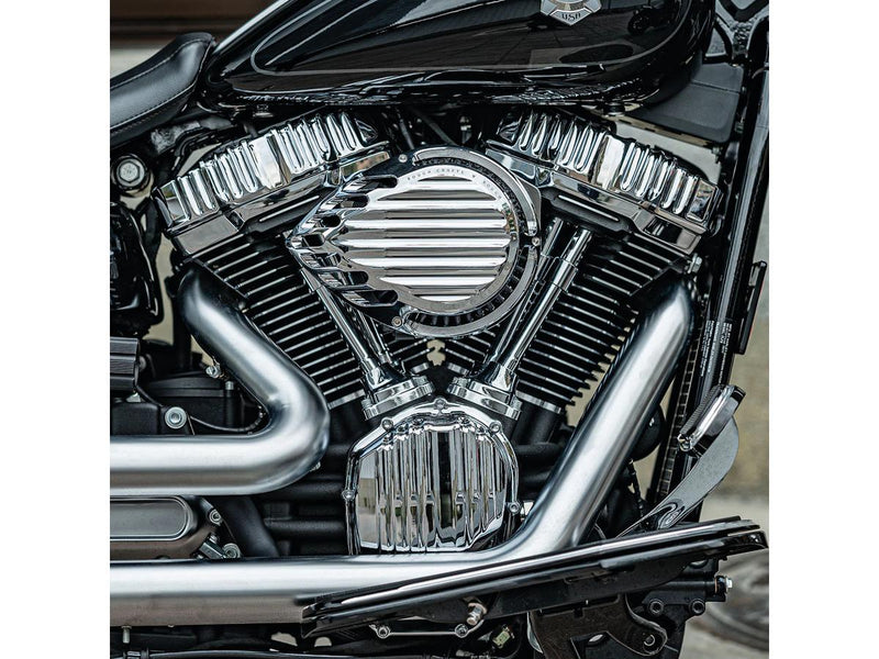 Finned Air Cleaner Chrome For 00-17 Dyna