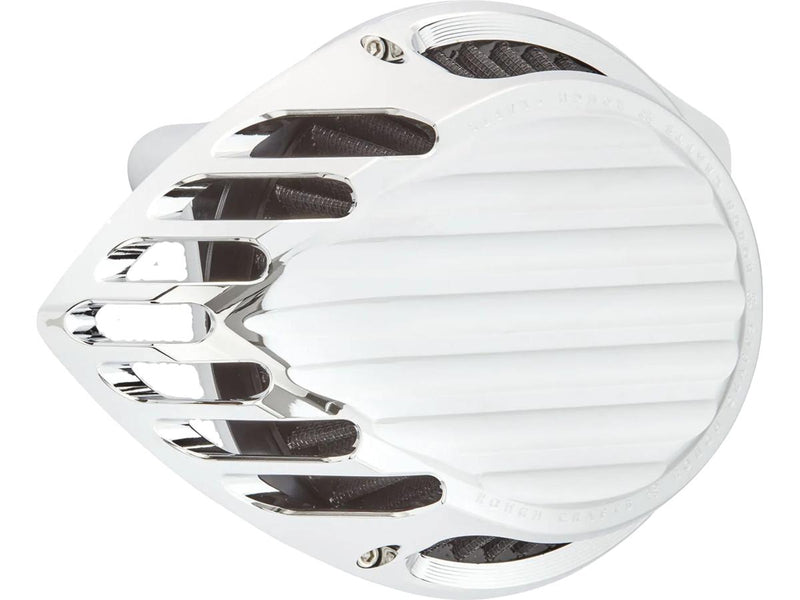 Finned Air Cleaner Chrome For 00-17 Dyna