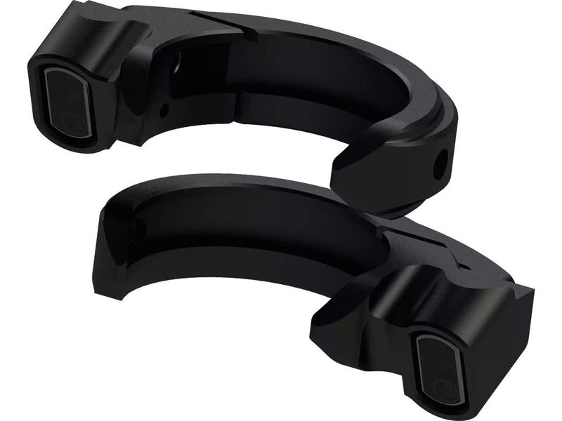 Quick-Stripe Turn Signal Set 49mm Black Powder Coated Tinted LED