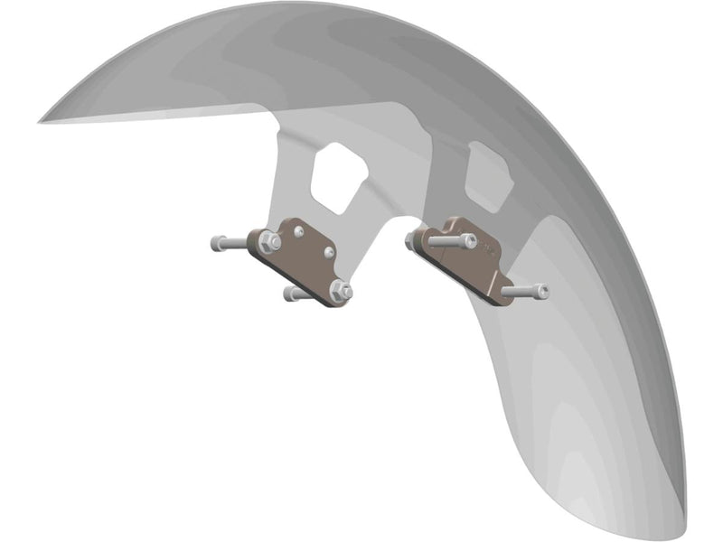 Street-Cut Touring 21" Steel Front Fender Raw