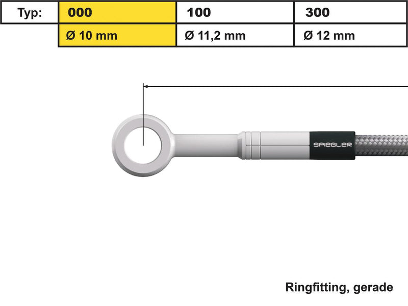 Vario Line Banjo Fitting Type 000 Straight Stainless Steel 10 MM