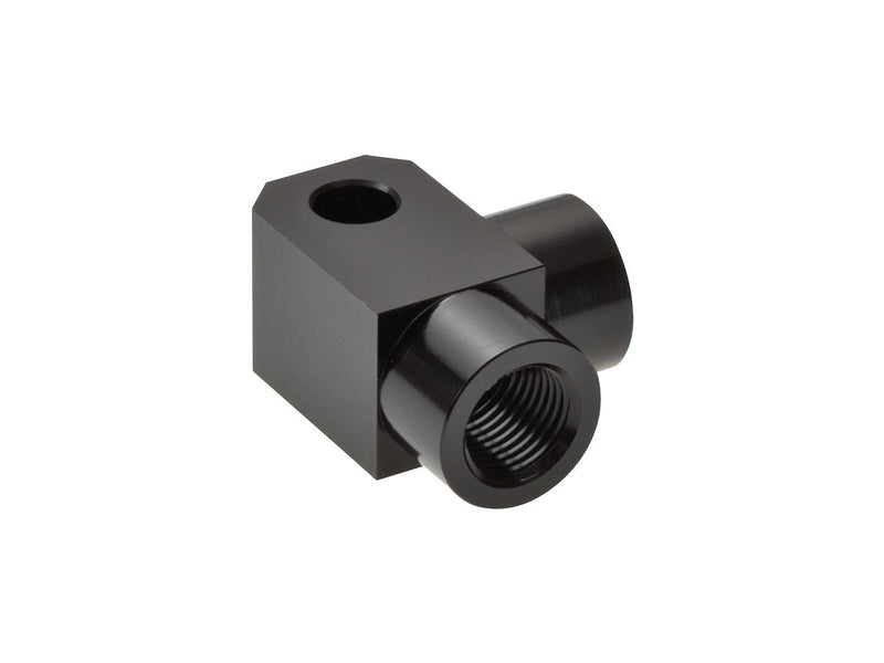 M10X1 Distributor 2-Fold 90 Degree Elbow Black