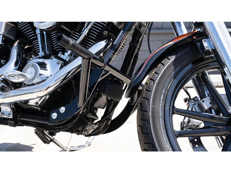 Brawler Front And Rear Crash Bar Kit Black Powder Coated For 06-17 Dyna