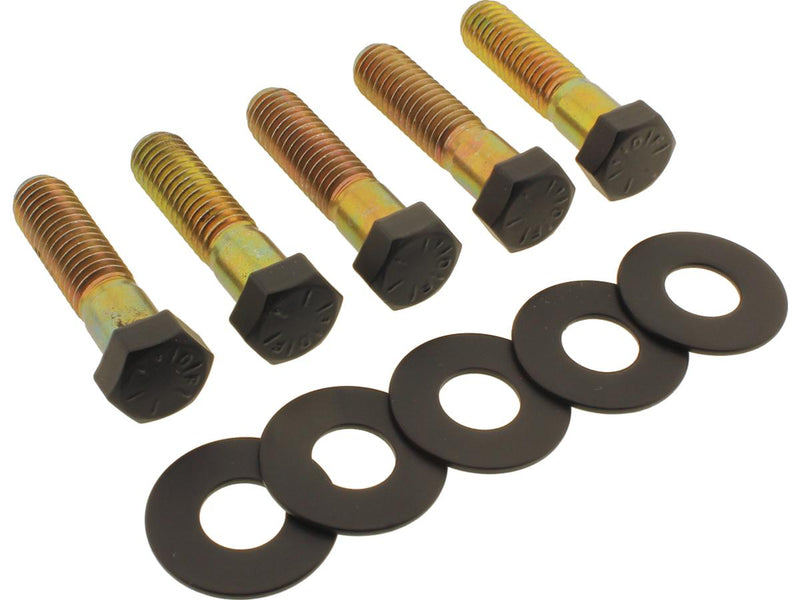 Sprocket / Pulley Screw Kit 5 Hex Head Screws, 5 Washers Satin Black Powder Coated For 91-20 Sportster
