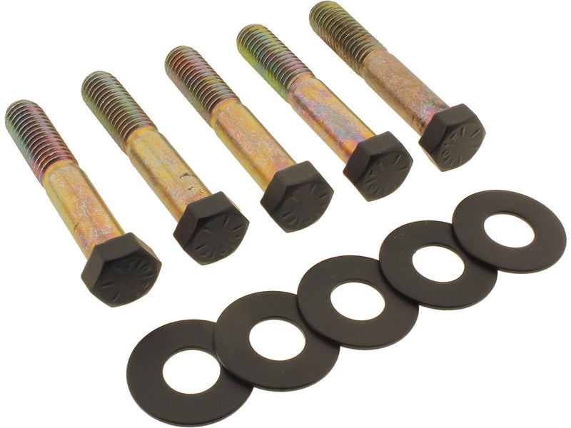 Sprocket / Pulley Screw Kit 5 Allen Head Screws, 5 Washers Satin Black Powder Coated