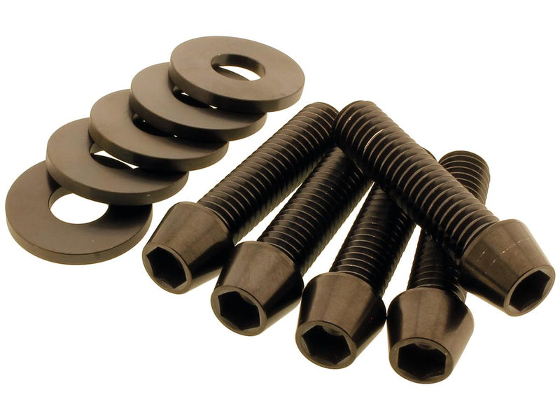 Sprocket / Pulley Screw Kit 5 Conical Allen Head Screws, 5 Washers Titanium Satin For 91-20 Sportster