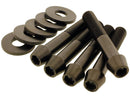 Sprocket / Pulley Screw Kit 5 Conical Allen Head Screws, 5 Washers Titanium Satin For 06-17 Dyna
