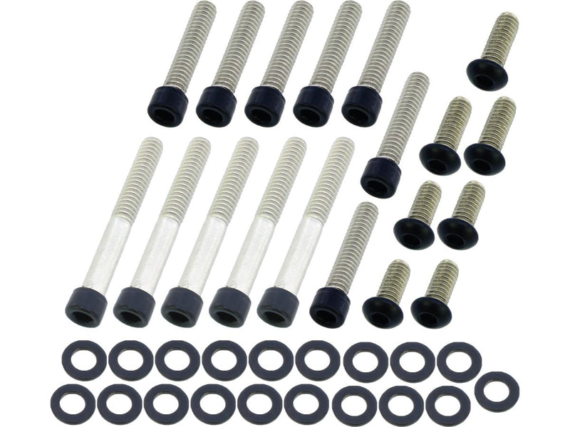 Primary Cover Screw Kit Satin Black Powder Coated For 91-98 Dyna
