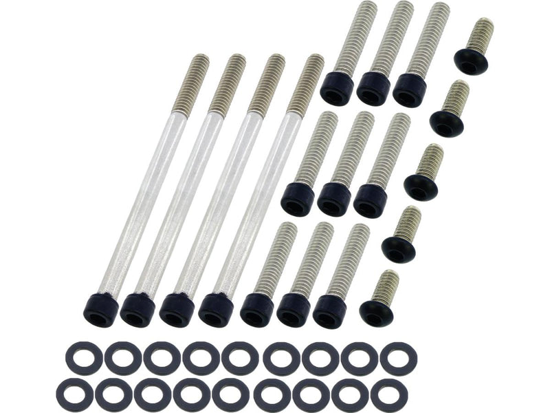 Primary Cover Screw Kit Satin Black Powder Coated For 06-17 Dyna
