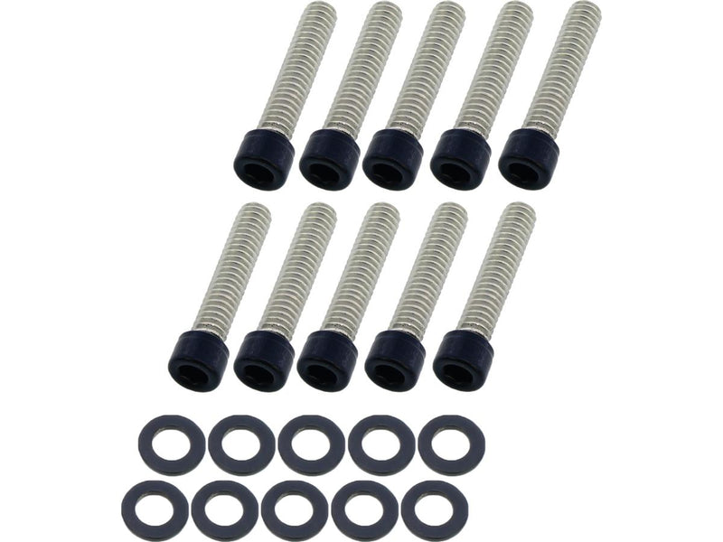Cam Cover Screw Kit Satin Black Powder Coated For 99-17 Dyna