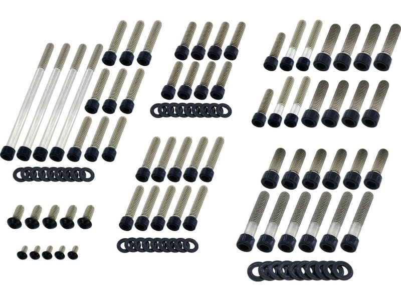 Complete Engine Screw Kit Gloss Black Powder Coated For 91-03 Sportster
