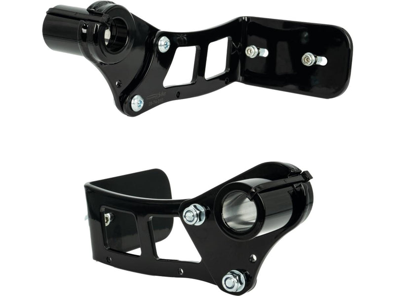 Medium Pro Side Mount License Plate Bracket Black For 18-24 Softail