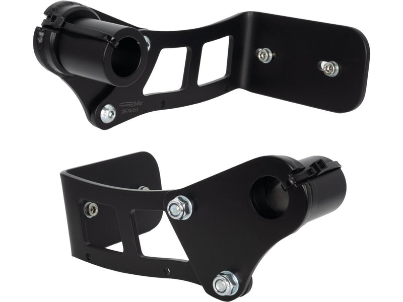 Medium Pro Side Mount License Plate Bracket Black Satin For 18-24 Softail