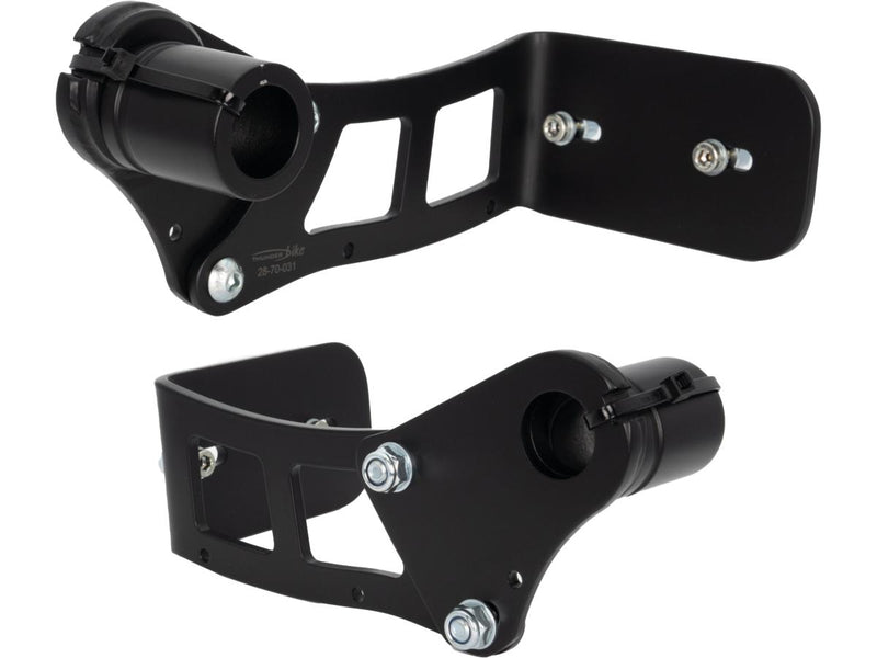 Medium Pro Side Mount License Plate Bracket Black Satin For 08-17 Softail