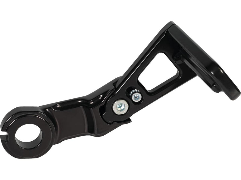 Aluminium Medium Length Side Mount License Plate Bracket With Approval Black Anodized For 18-24 Softail