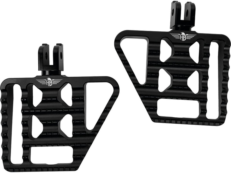 V1 Performance Mini Floorboards Black Satin Anodized For 18-24 Softail