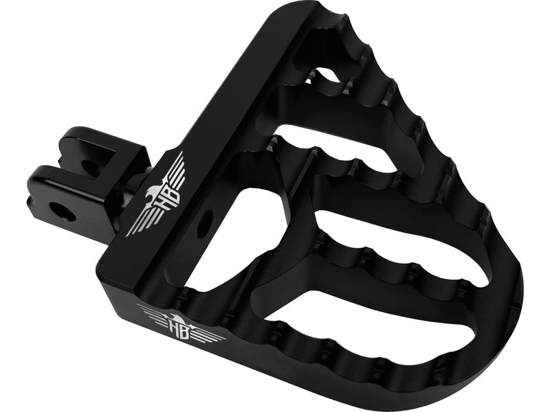 V2 Performance Mini Floorboards Black Satin Anodized For 18-24 Softail