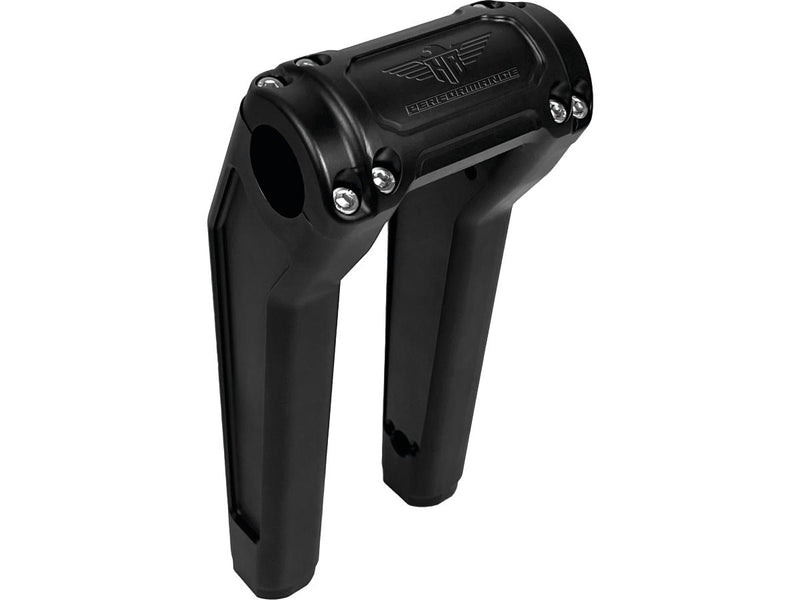 Performance Club Style Riser Kit 9 Inch Height / 1 1/4 Inch Handlebar Clamp Without Instrument Black Satin