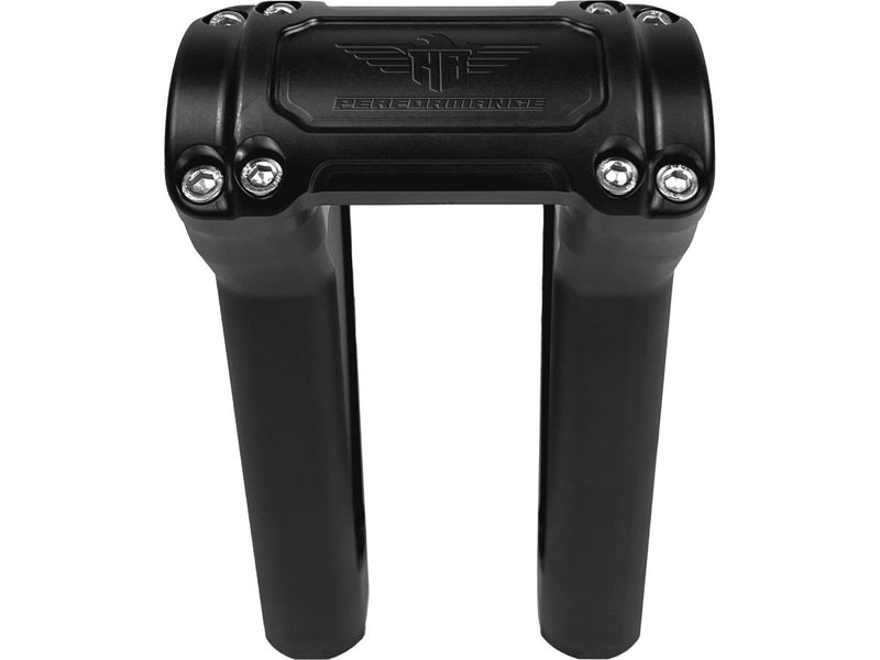 Performance Club Style Riser Kit 9 Inch Height / 1 1/4 Inch Handlebar Clamp Without Instrument Black Satin