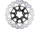 Colored Disc Wave Floating Brake Disc Anodized Inner Aluminium Carrier Gloss Black 11.5 Inch Front